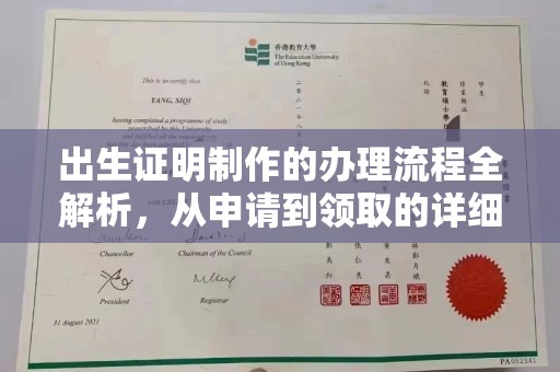 廉江出生证明制作的办理流程全解析，从申请到领取的详细指南