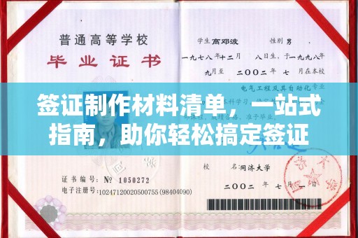 廉江签证制作材料清单，一站式指南，助你轻松搞定签证