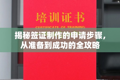 廉江揭秘签证制作的申请步骤，从准备到成功的全攻略