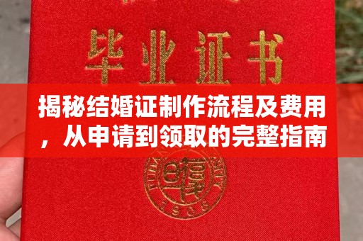 廉江揭秘结婚证制作流程及费用，从申请到领取的完整指南
