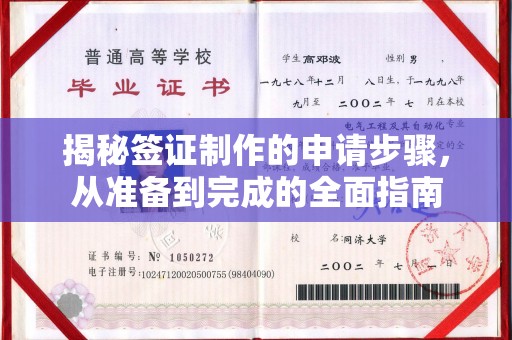 廉江揭秘签证制作的申请步骤，从准备到完成的全面指南