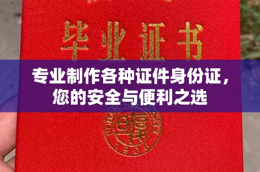 廉江专业制作各种证件身份证，您的安全与便利之选