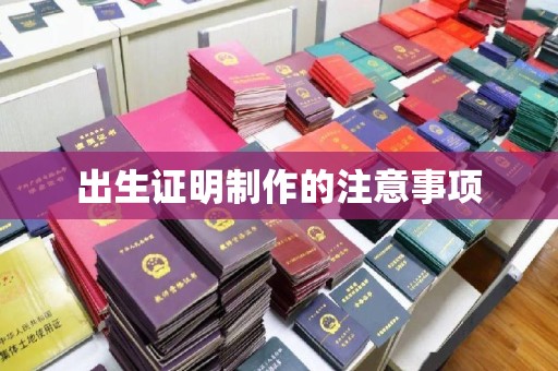 廉江出生证明制作的注意事项