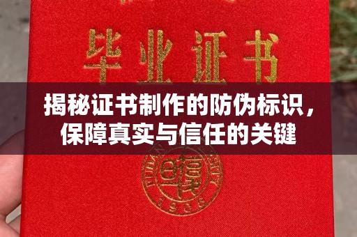 廉江揭秘证书制作的防伪标识，保障真实与信任的关键