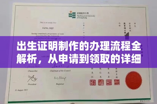 廉江出生证明制作的办理流程全解析，从申请到领取的详细指南