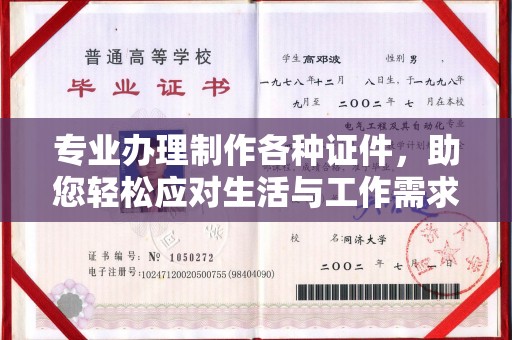 廉江专业办理制作各种证件，助您轻松应对生活与工作需求